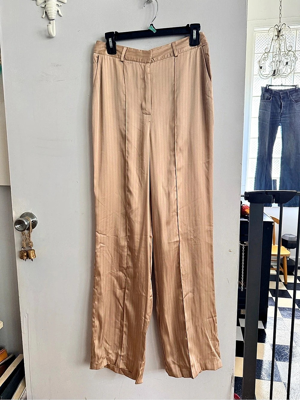 Topshop Wide Leg Pants in Tan US 6 NWT